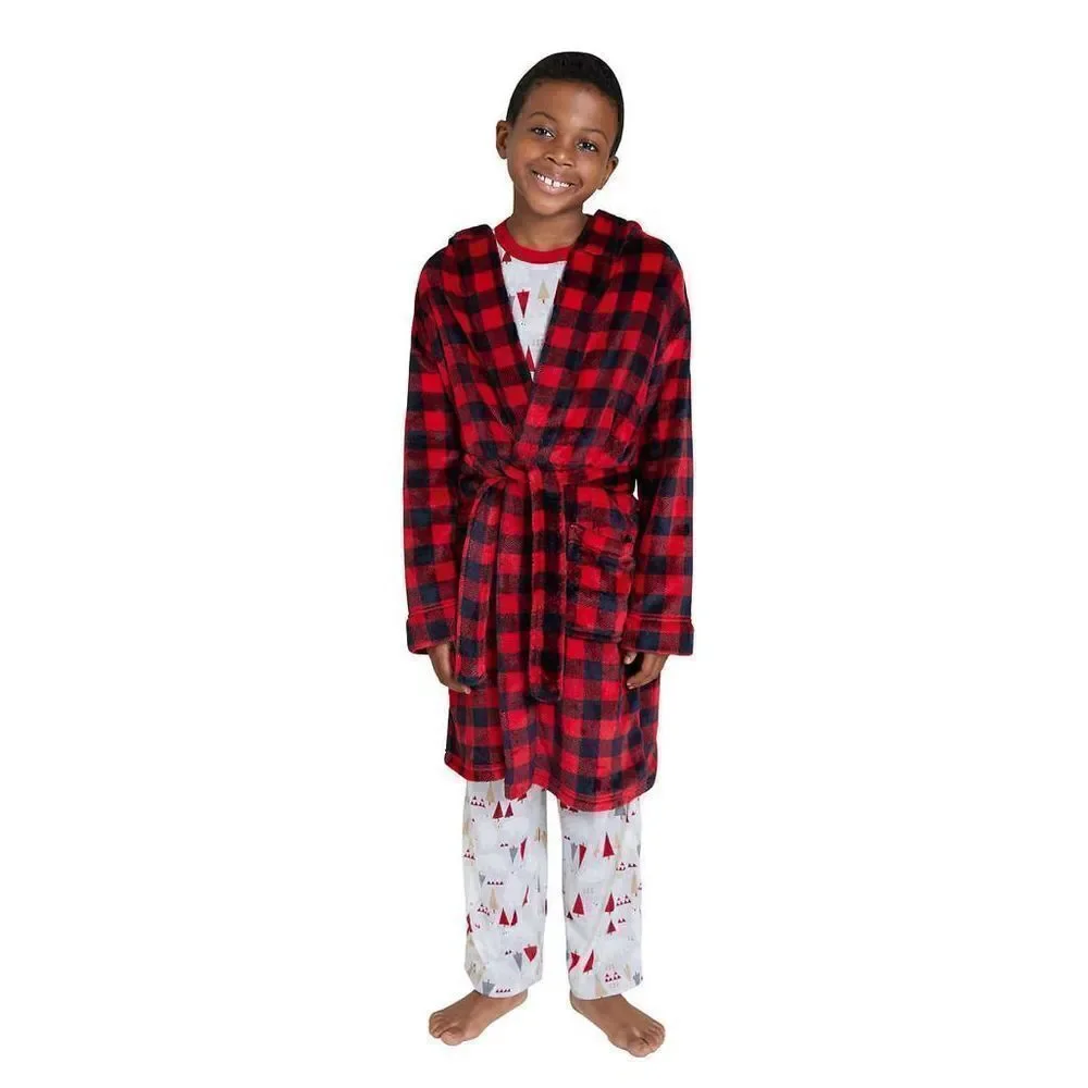 NEW! Eddie Bauer Youth 3 piece PJ Set, LS Top, Pant and Robe, Polar Bear… - Picture 9 of 16